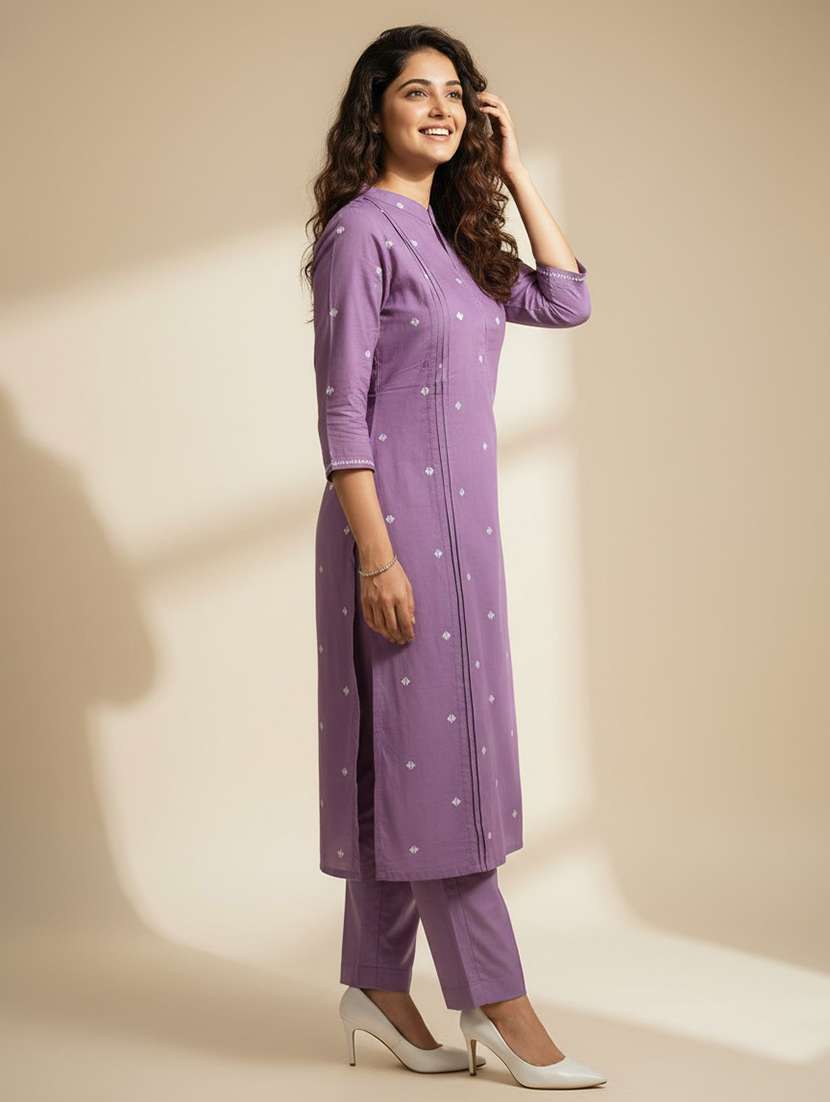 women lavender co-ord set - 22455553 -  Standard Image - 3