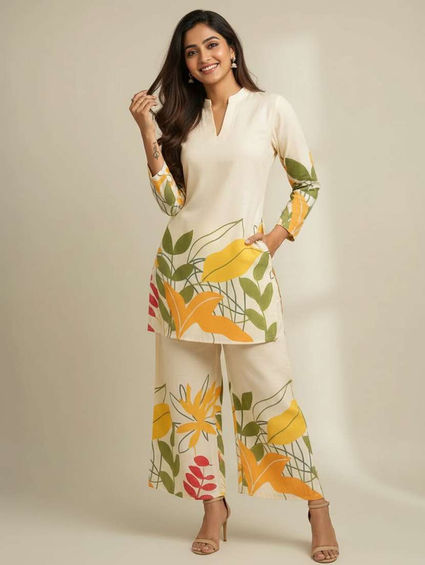 women off white co-ord set