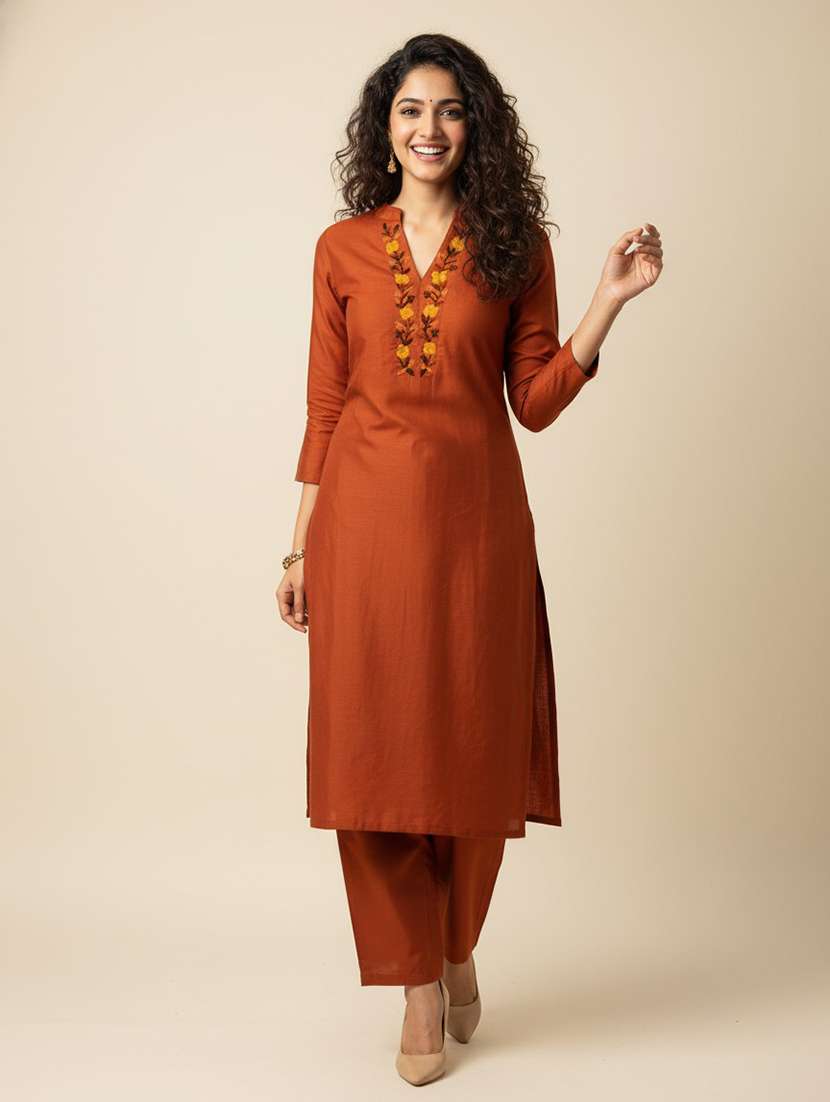 women rust co-ord set