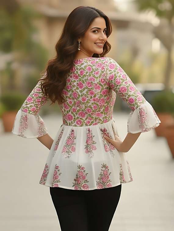 women white cotton straight kurti - 22456080 -  Standard Image - 3