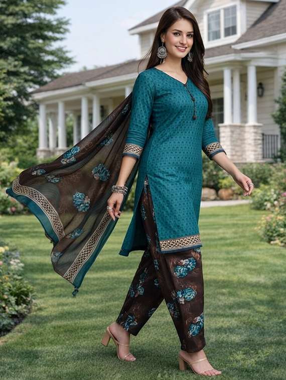 women green kurta salwar set - 22456092 -  Standard Image - 5