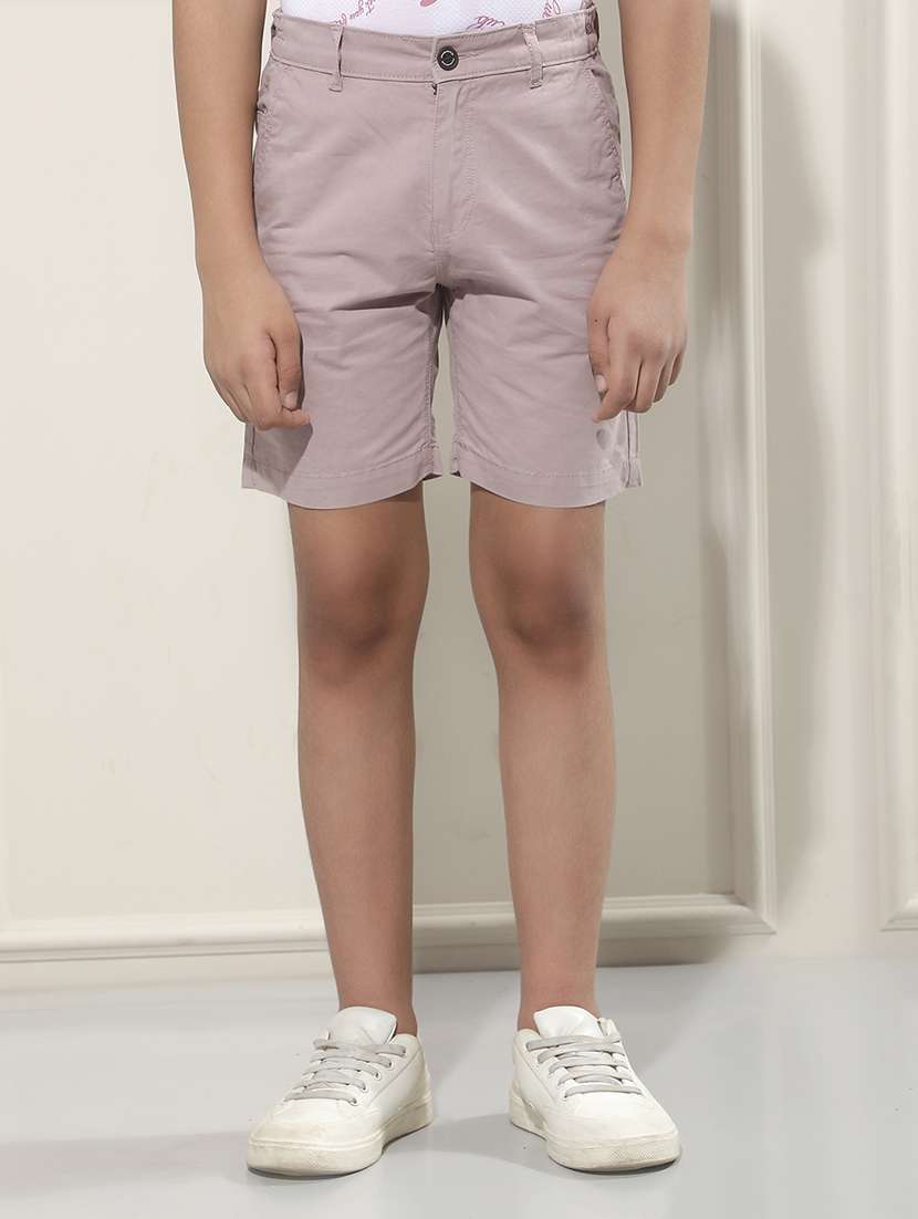 boys pink cotton shorts shorts & three fourth