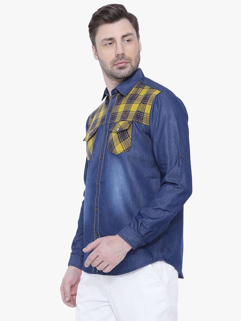 men checkered long sleeve regular fit casual shirt - 22456282 -  Standard Image - 3