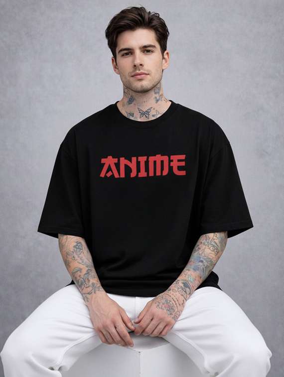men typographic short sleeve oversized t-shirt
