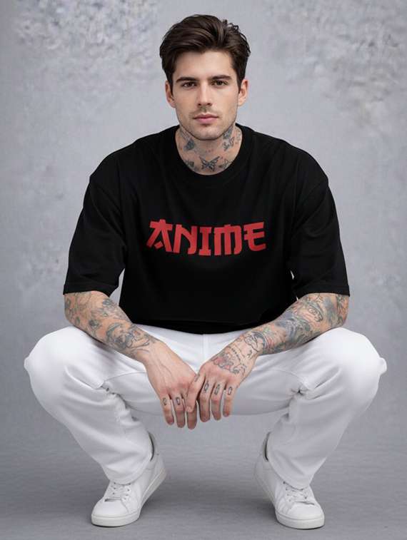 men typographic short sleeve oversized t-shirt - 22456303 -  Standard Image - 5