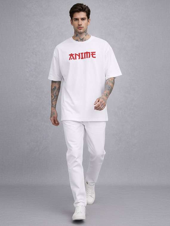 men typographic short sleeve oversized t-shirt - 22456306 -  Standard Image - 5
