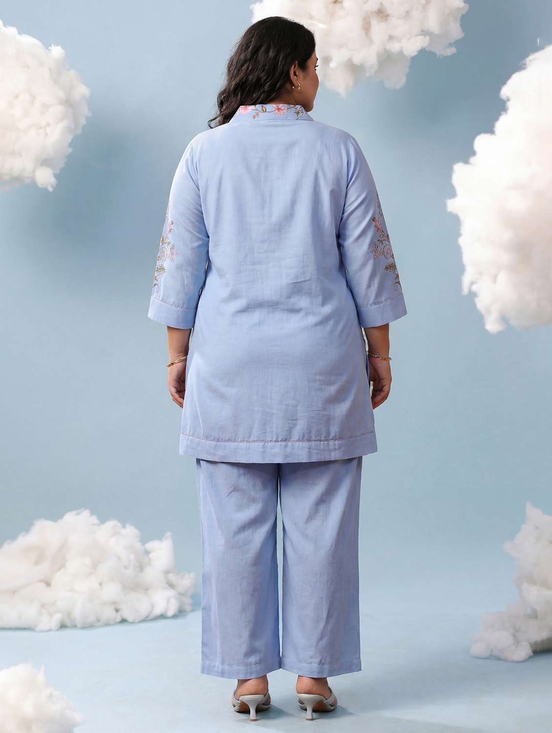 women light blue co-ord set - 22456355 -  Standard Image - 3