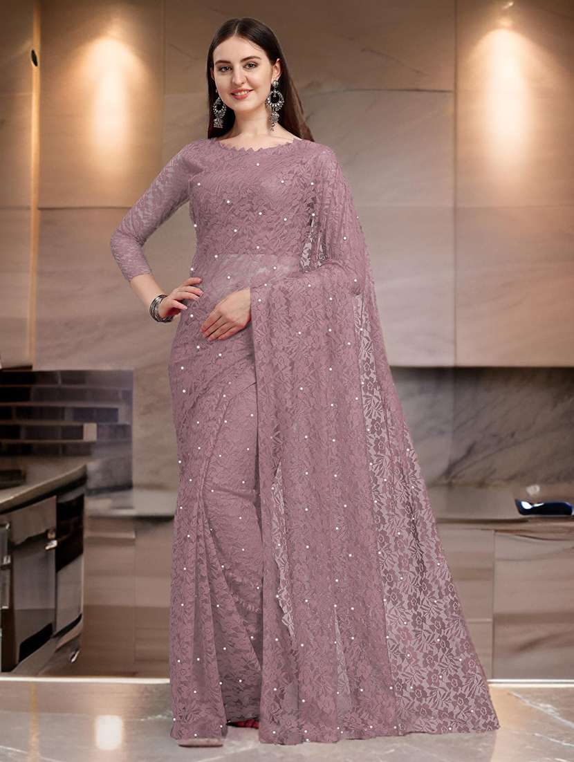 women self design embellished saree with blouse