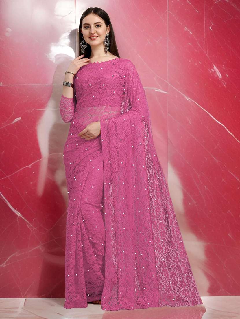 women self design embellished saree with blouse