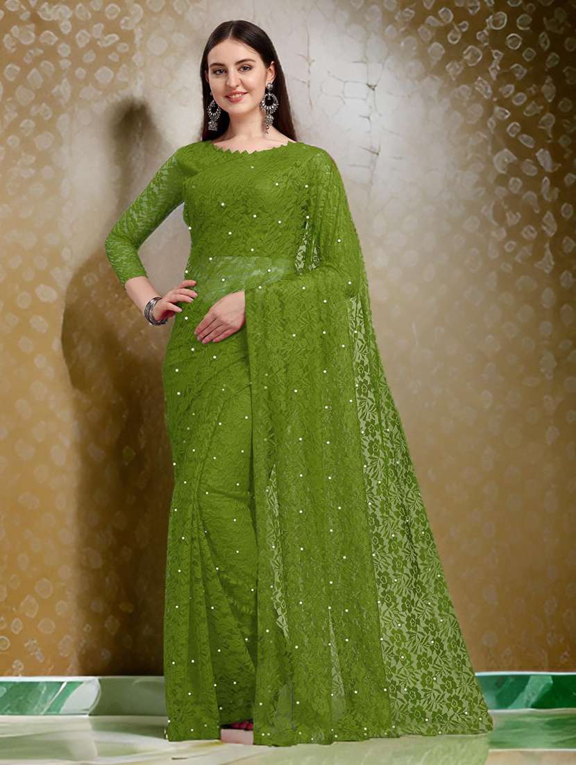 women self design embellished saree with blouse