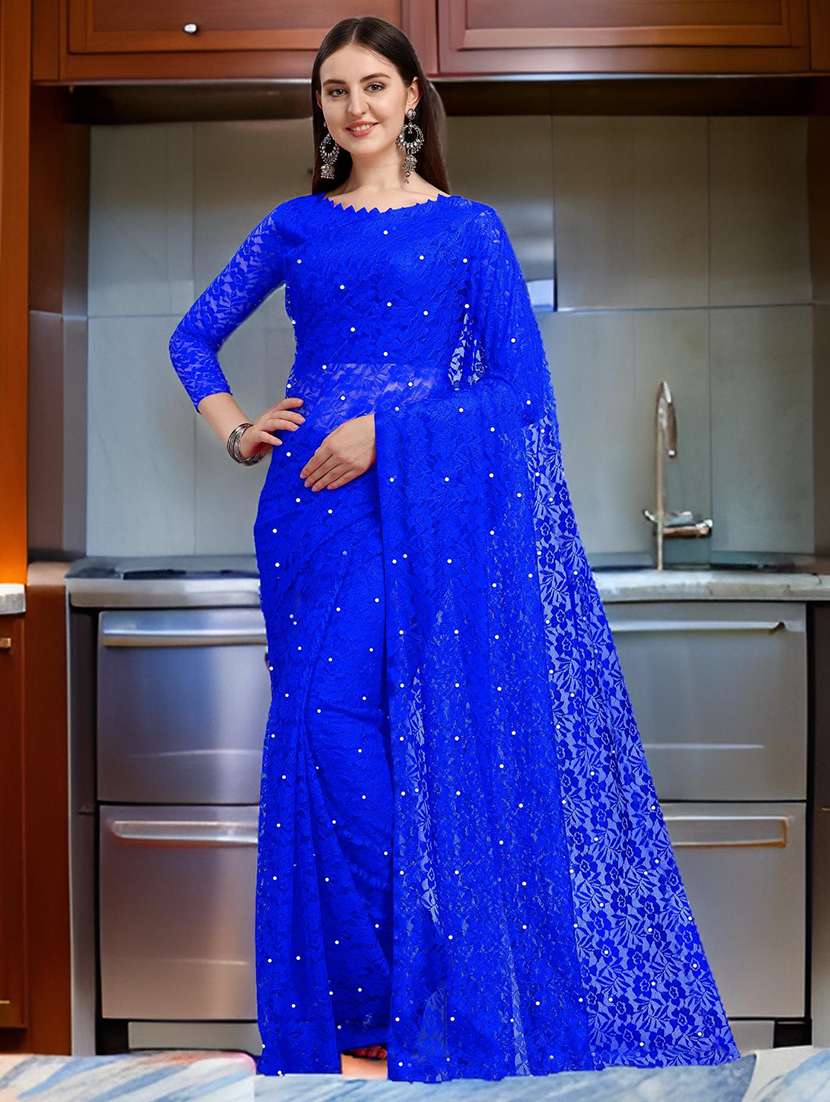 women self design embellished saree with blouse