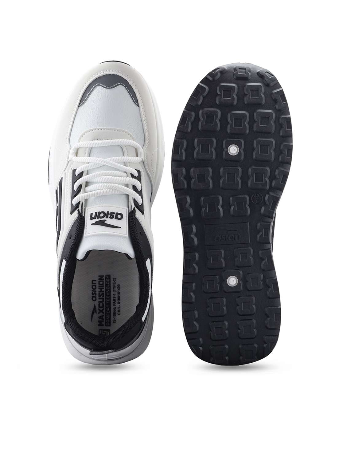 men white lace up sneaker - 22456519 -  Standard Image - 5