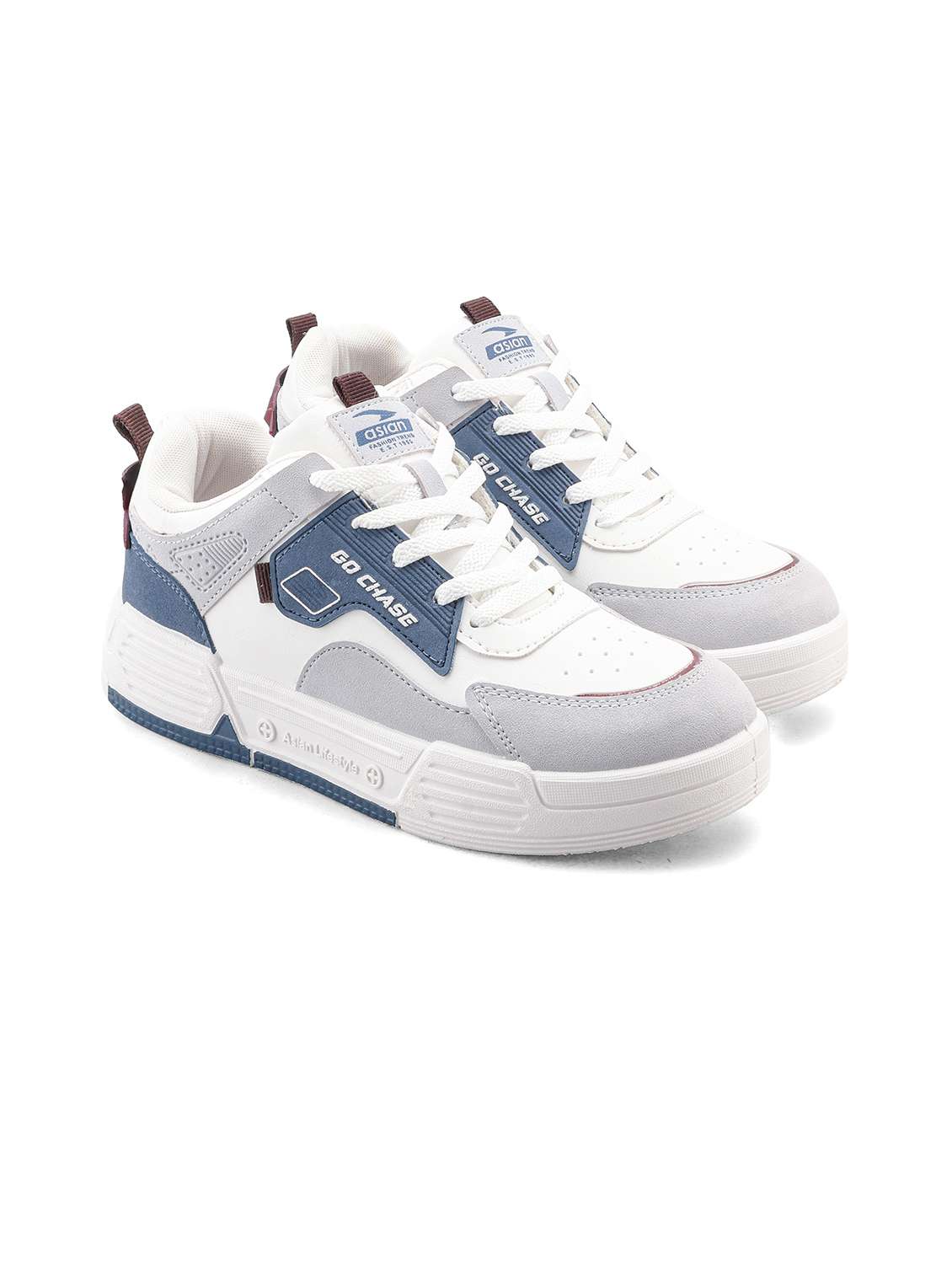 men color block lace up sneaker