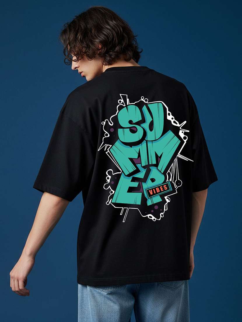men printed short sleeve oversized t-shirt