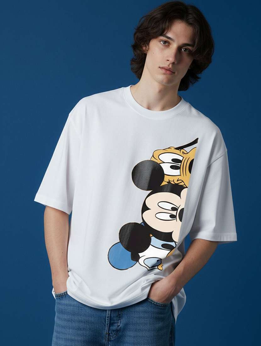 men graphic short sleeve oversized t-shirt