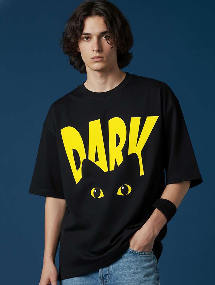 men printed short sleeve oversized t-shirt