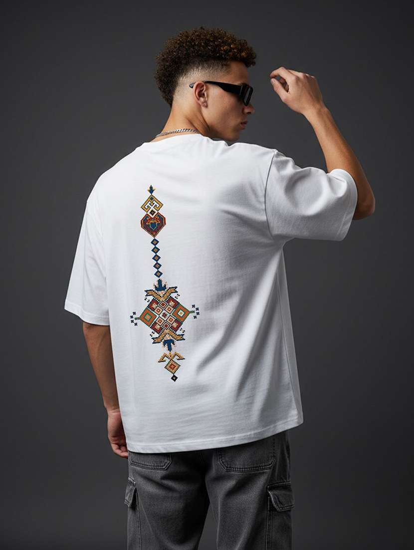 men printed short sleeve oversized t-shirt