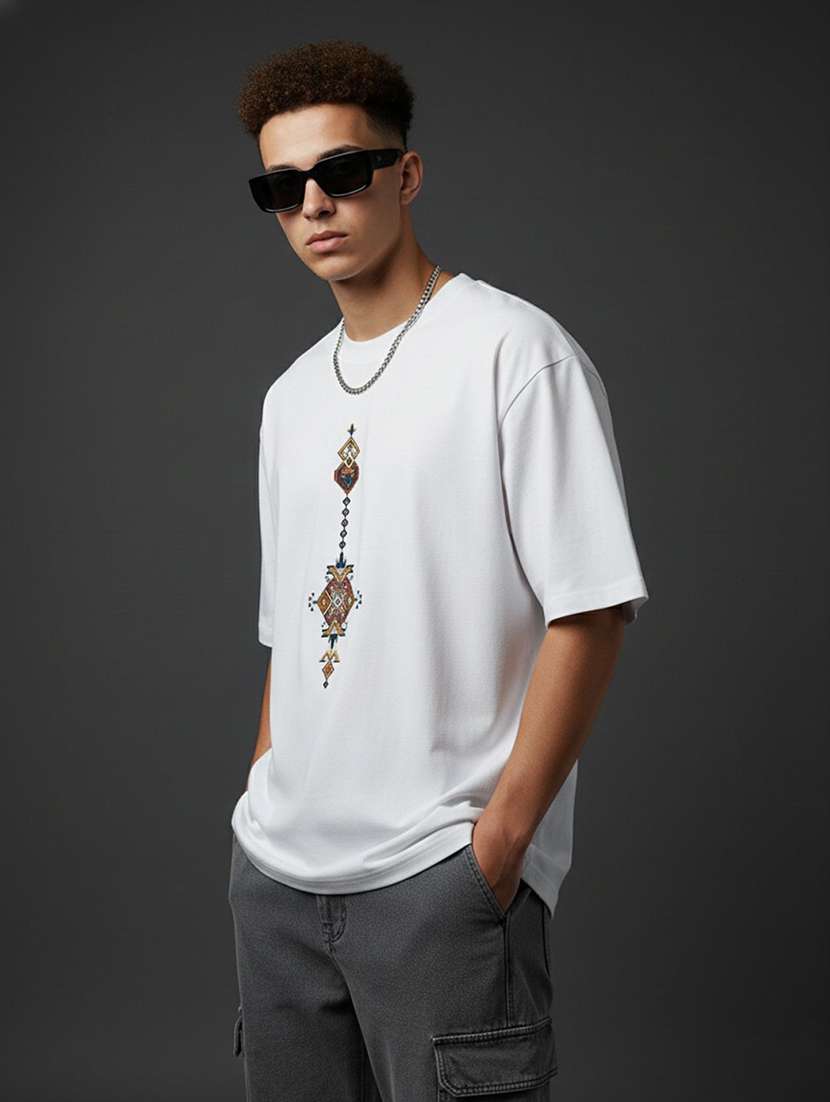 men printed short sleeve oversized t-shirt - 22456565 -  Standard Image - 3