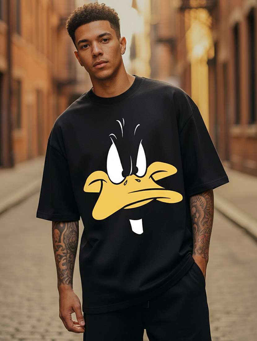 men graphic short sleeve oversized t-shirt