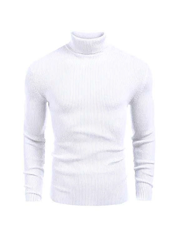 men solid  white cotton blend plain t-shirt