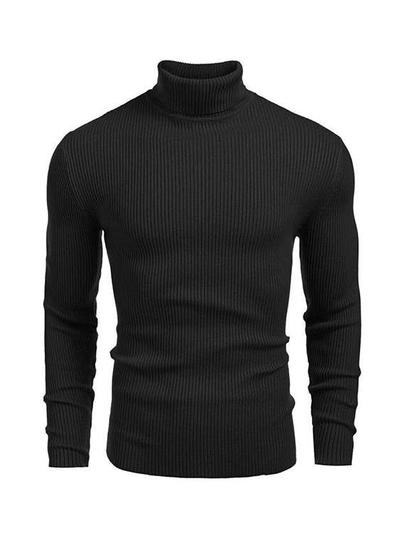 men solid  black cotton blend plain t-shirt