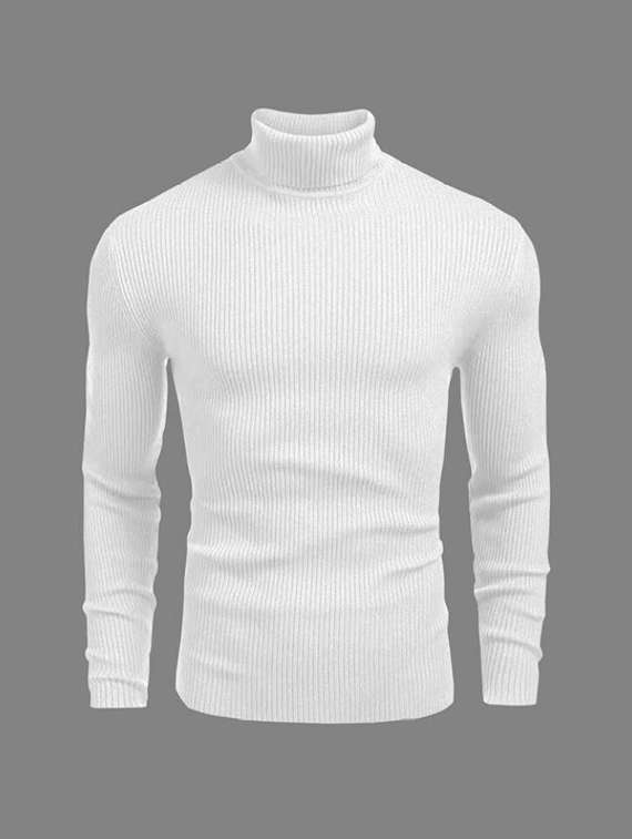 men solid  white cotton blend plain t-shirt