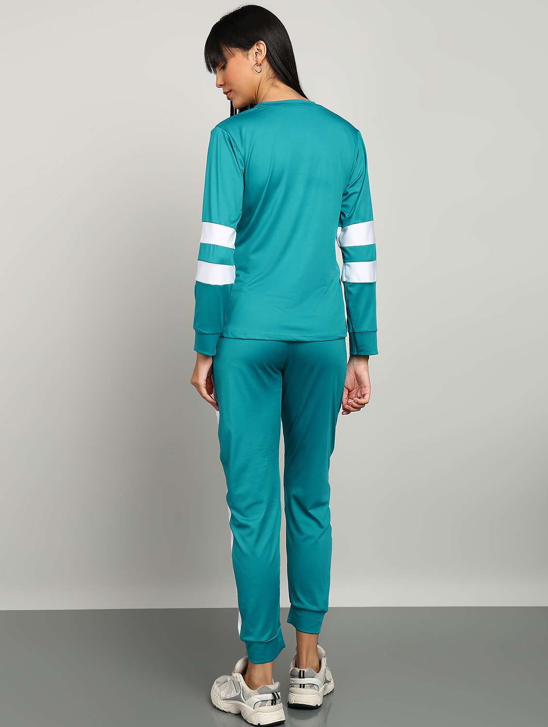 women green polyester active wear set with sleeves - 22456711 -  Standard Image - 3
