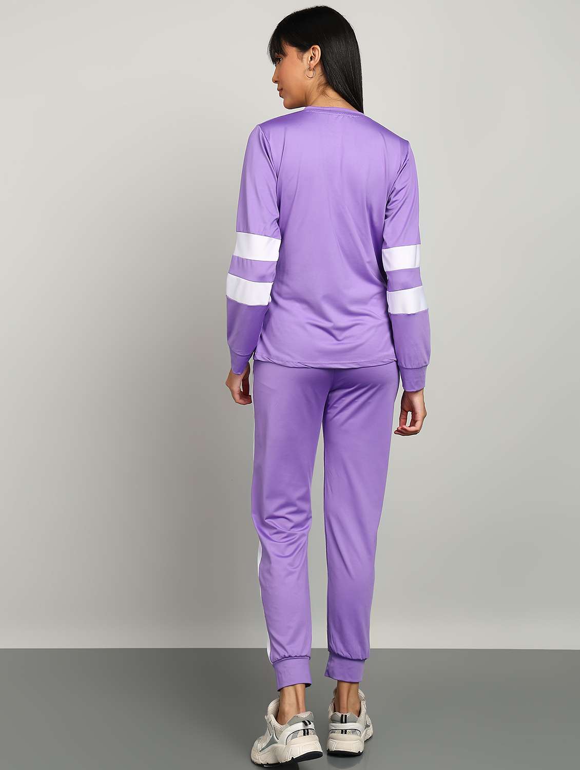 women purple polyester solid long sleeve co-ords - 22456713 -  Standard Image - 3