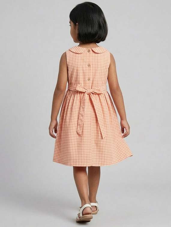 girls orange cotton frock - 22456717 -  Standard Image - 3