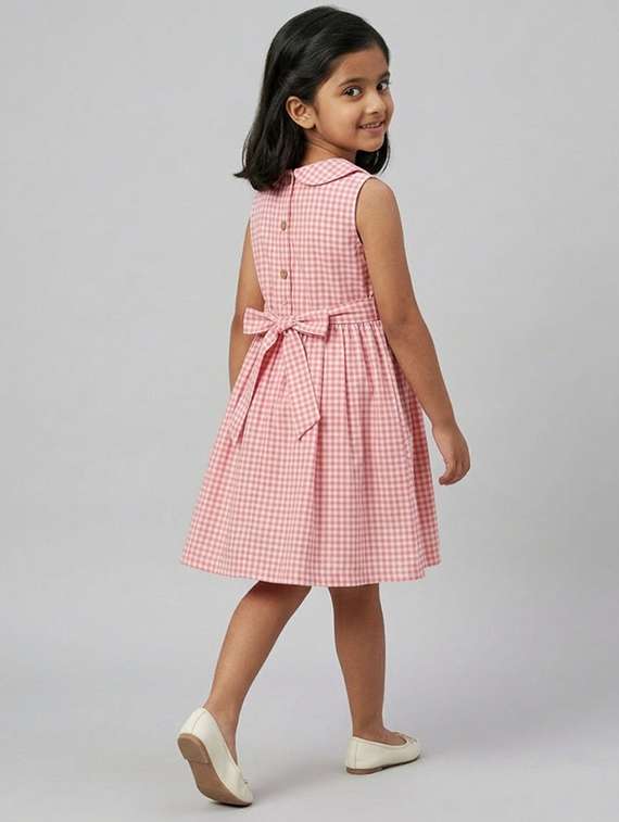 girls pink cotton frock - 22456719 -  Standard Image - 3