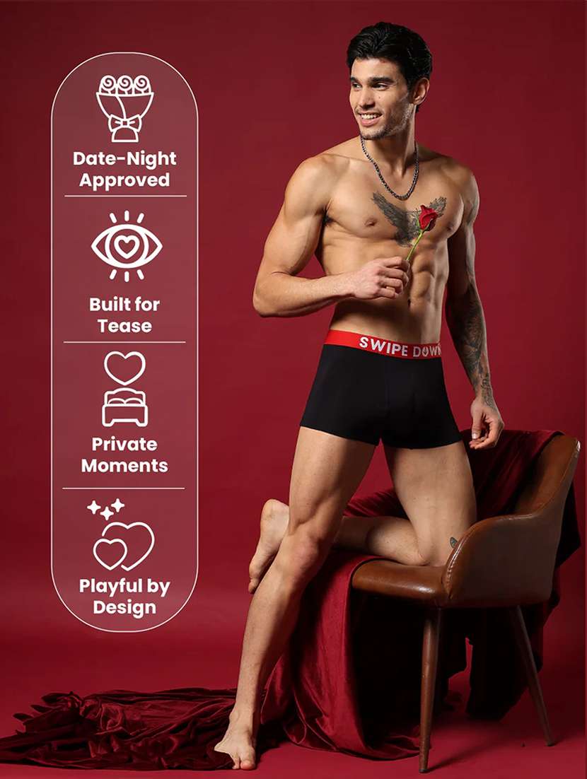 men black cotton blend trunks brief - 22456725 -  Standard Image - 3