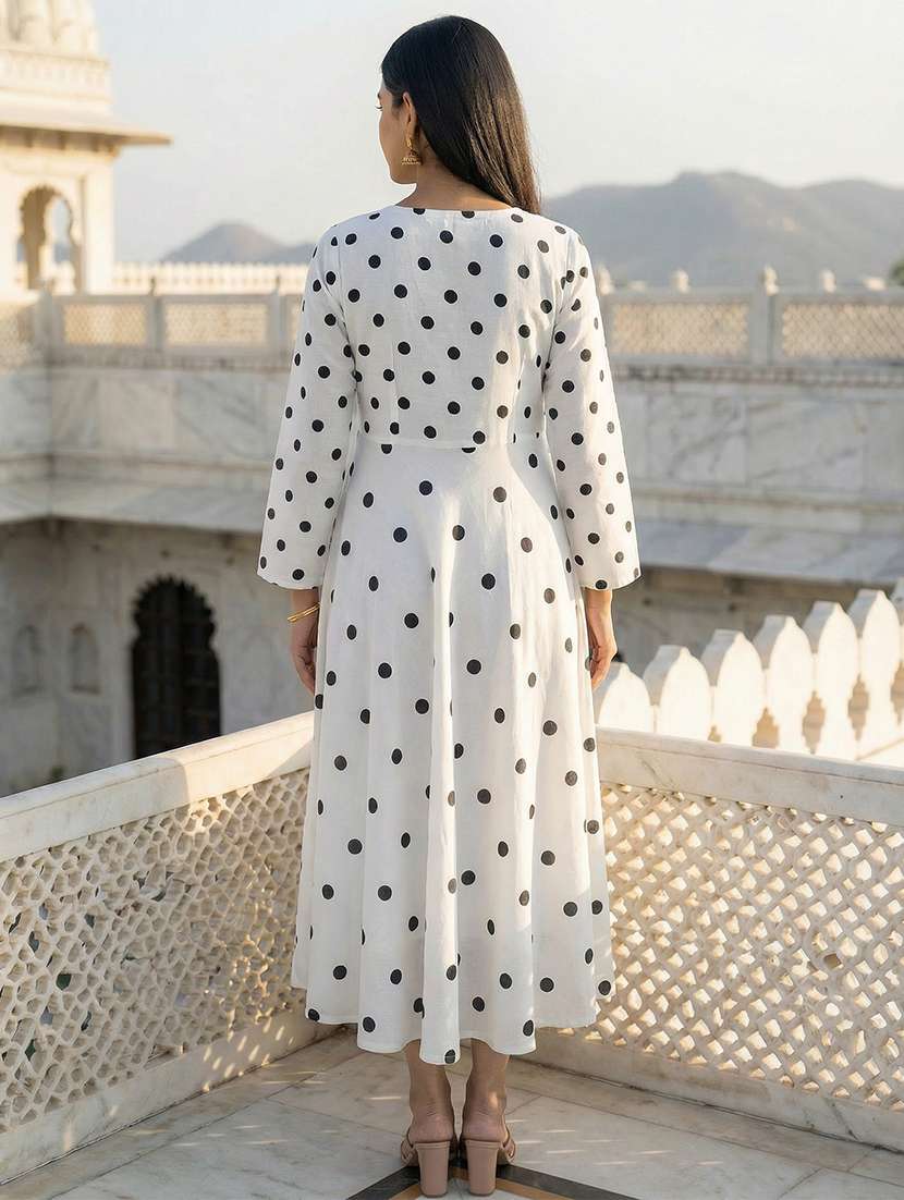 women white rayon flared kurti - 22456749 -  Standard Image - 3