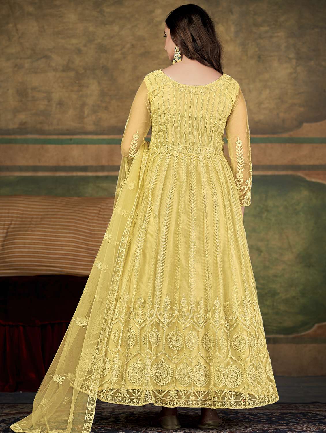 women yellow kurta pant set - 22456784 -  Standard Image - 3