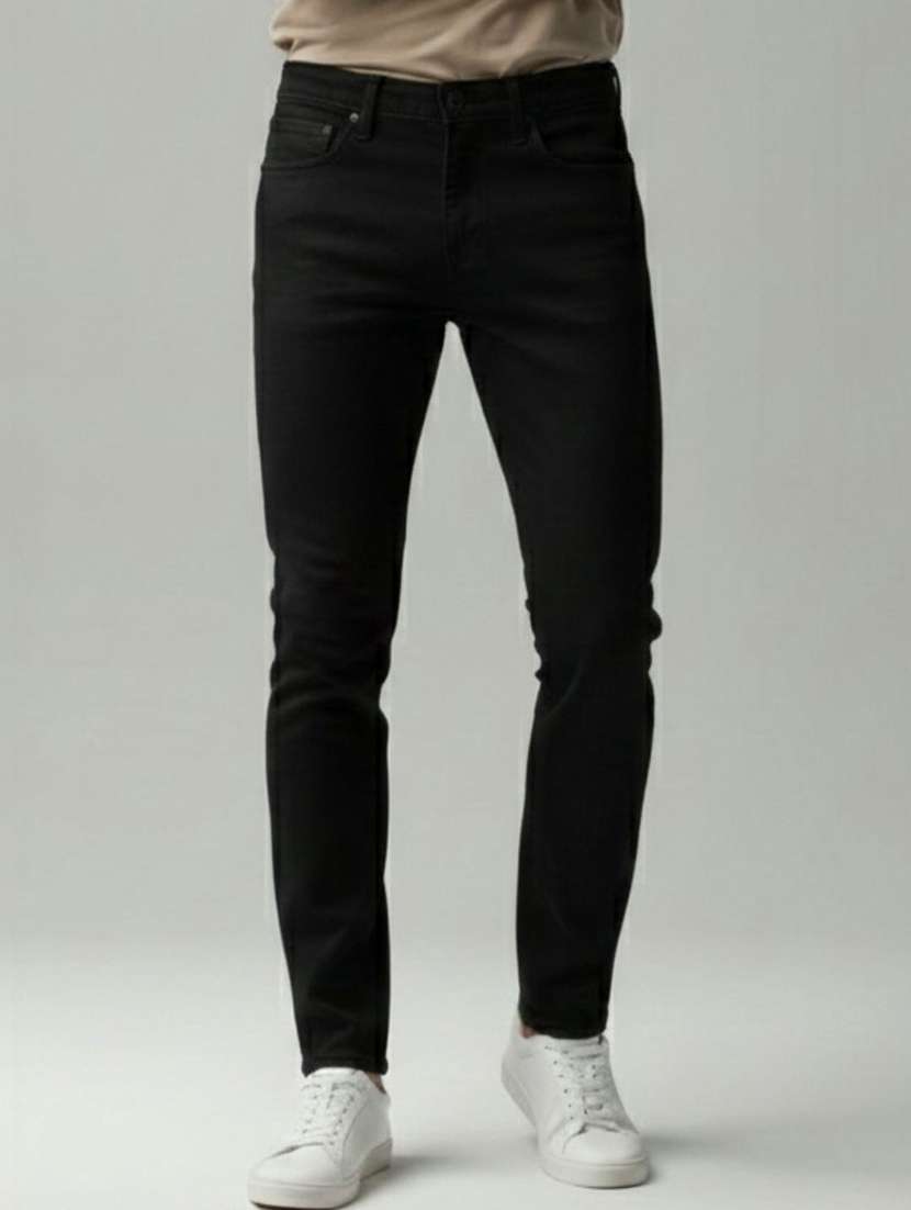 men black denim jeans