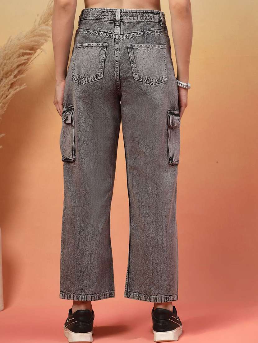 women grey denim jeans - 22456915 -  Standard Image - 3