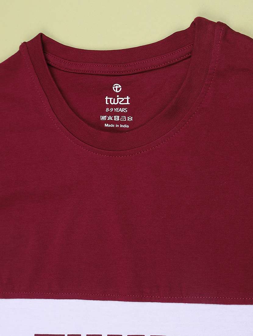 boys colourblocked round neck t-shirt - 22456945 -  Standard Image - 3
