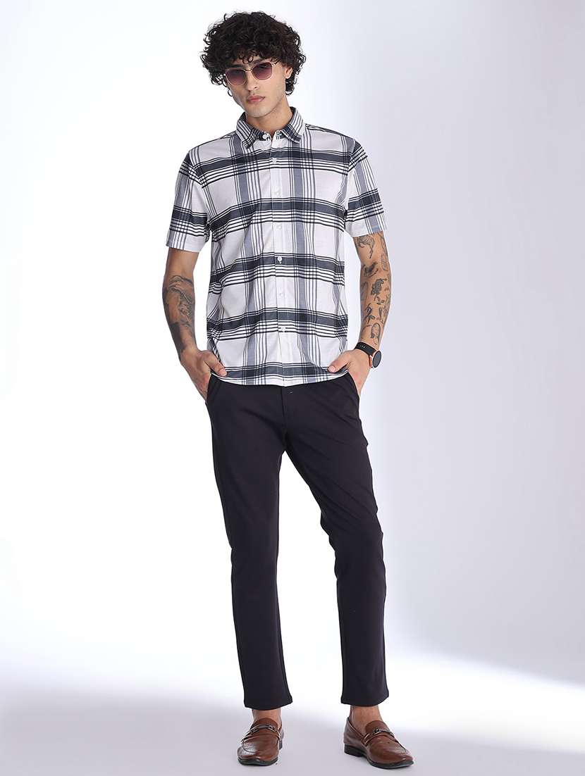 men checkered short sleeve regular fit casual shirt - 22457008 -  Standard Image - 5