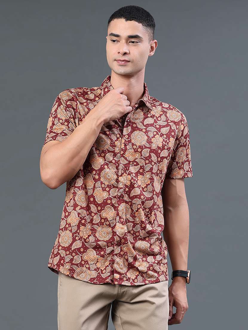 Men Printed Short Sleeve Regular Fit Casual Shirt - 22457011 -  Standard Image - 3