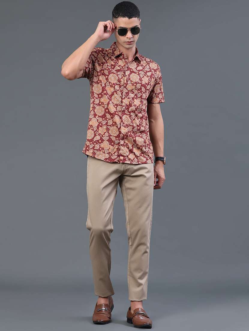 Men Printed Short Sleeve Regular Fit Casual Shirt - 22457011 -  Standard Image - 5