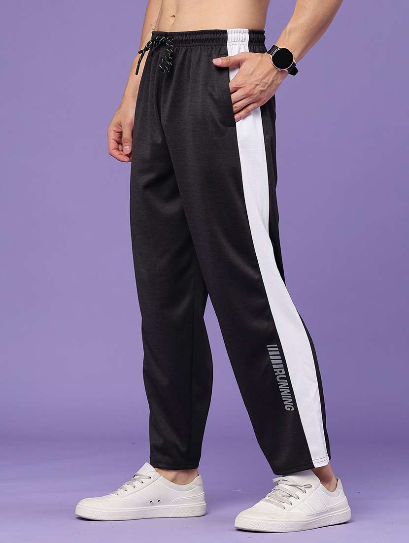 Men Side Taped Mid Rise Full Length Track Pant - 22457062 -  Standard Image - 3