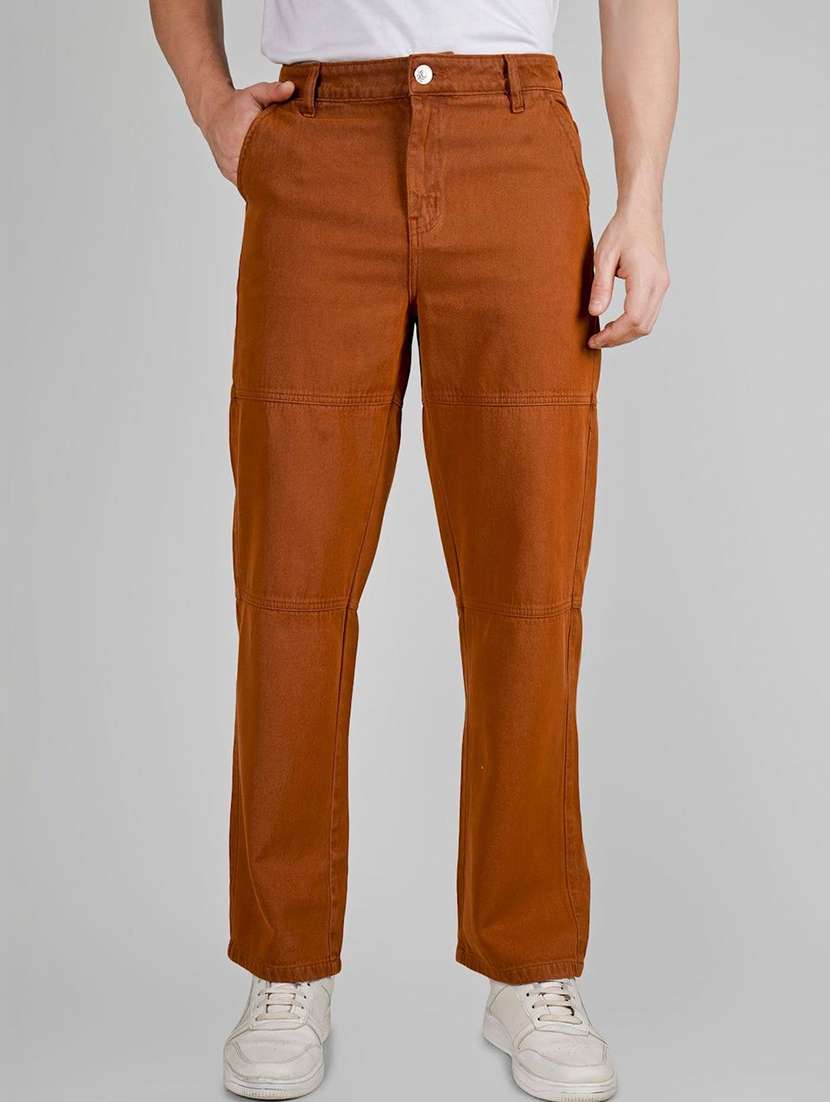 men brown denim jean