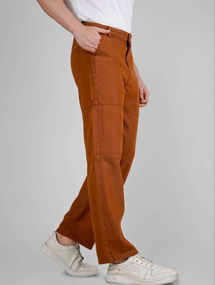 men brown denim jean - 22457116 -  Standard Image - 3