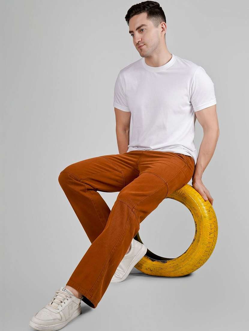 men brown denim jean - 22457116 -  Standard Image - 5