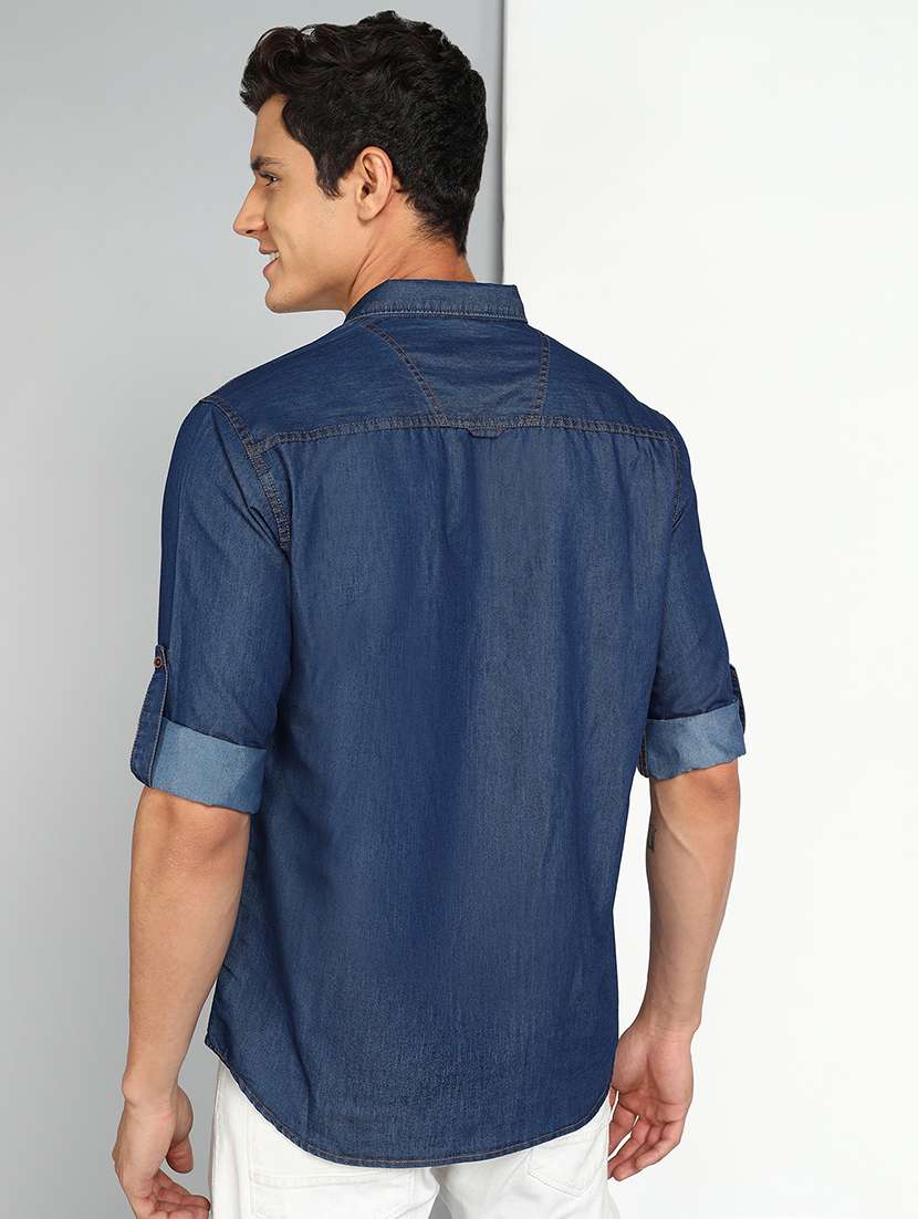 Men Solid Long Sleeve Regular Fit Casual Shirt - 22457135 -  Standard Image - 3