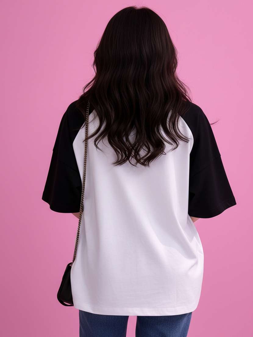 women printed short sleeve oversized t-shirt - 22457189 -  Standard Image - 3