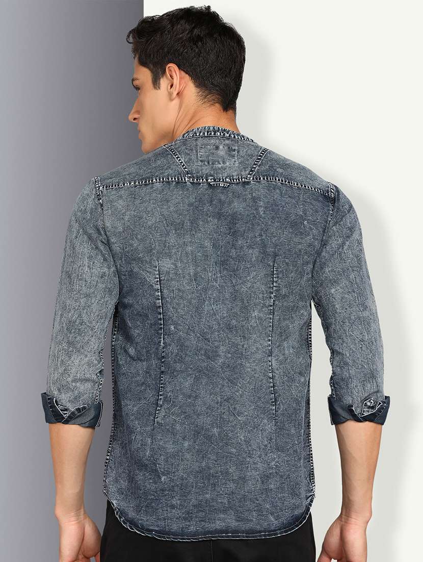 men solid mandarin neck short kurta - 22457245 -  Standard Image - 3