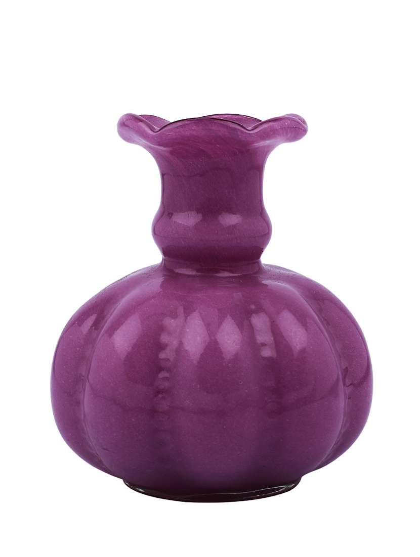 purple textured glass flower vase - 22457250 -  Standard Image - 3
