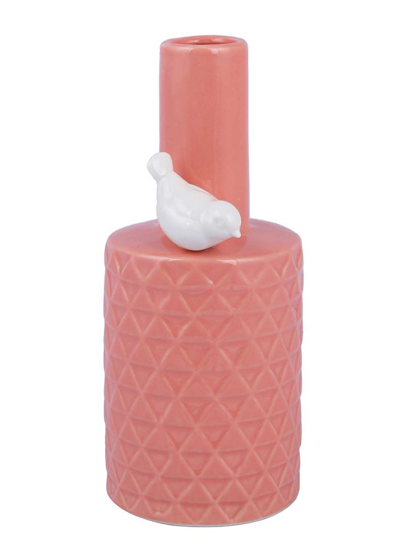 pink textured glass flower vase - 22457262 -  Standard Image - 3