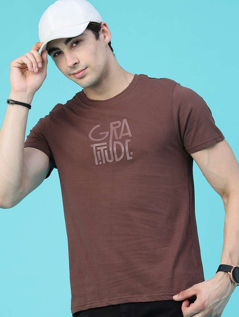 men typographic short sleeve slim fit t-shirt