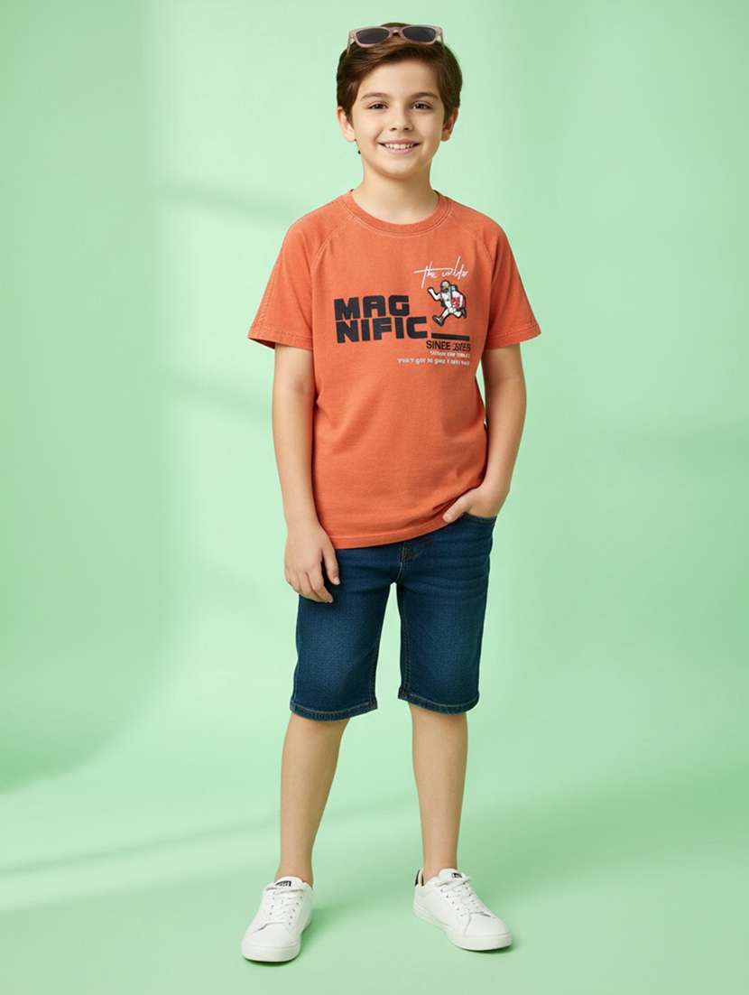 boys printed short sleeves casual t-shirt